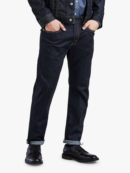 Blue black dark dye mens jeans