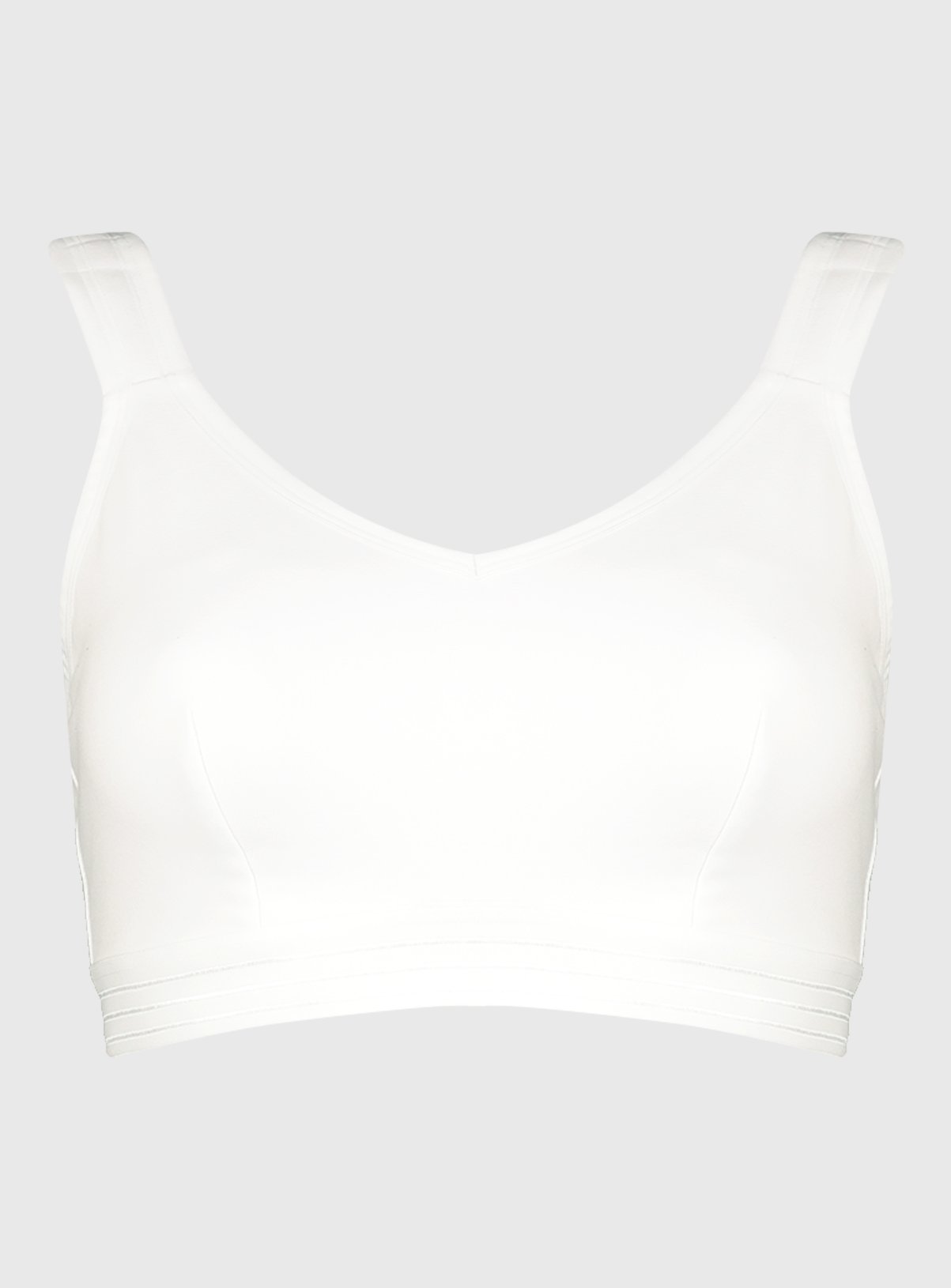 DD+ White Cotton Comfort Support Bra - 32DD