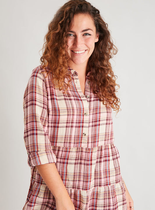 Check Print Tiered Tunic - 10
