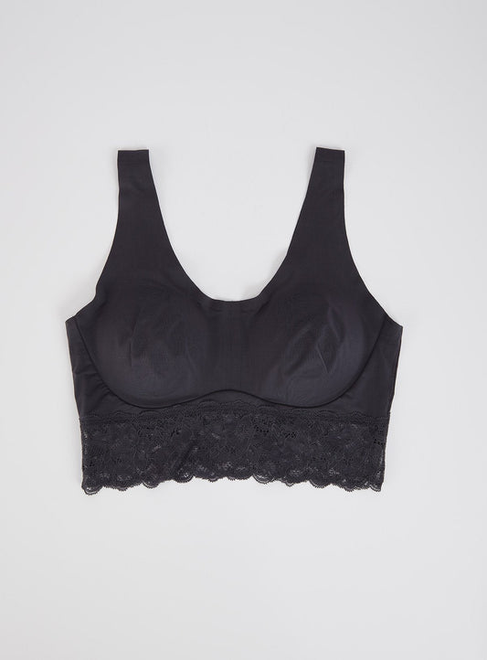 Grey Lace Underband Invisible Bralette - 10