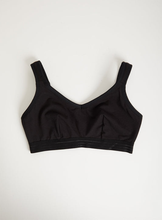 DD+ Black Cotton Comfort Support Bra - 32DD