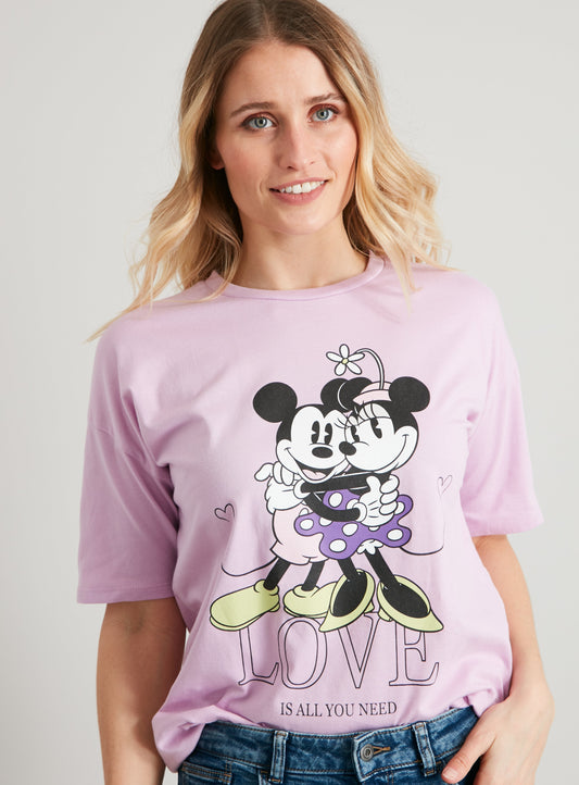 Disney Mickey & Minnie Mouse Lilac T-Shirt - 10