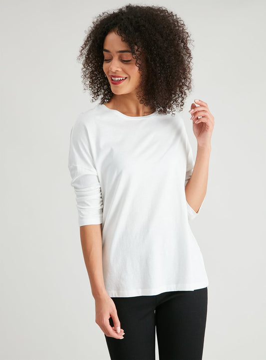 Cream Slouch Sleeve Top - 10