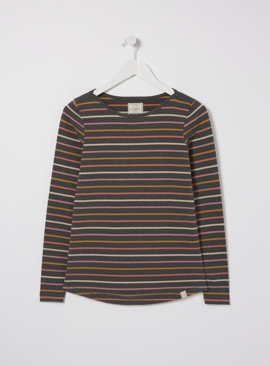 FATFACE Organic Cotton Breton Stripe Top - 10