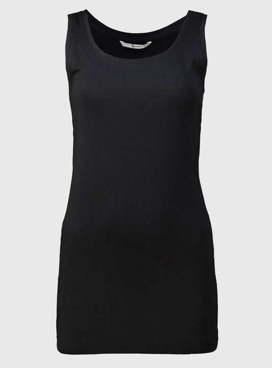 Black Round Neck Vest Top - 10