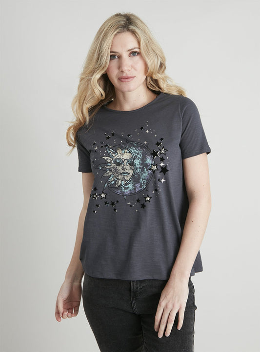 Grey Sun & Moon T-Shirt - 10