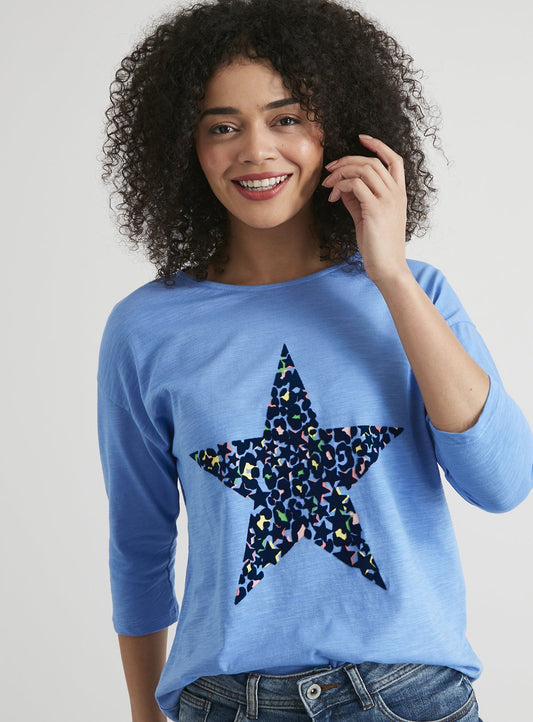 Blue Flock Star Top - 10