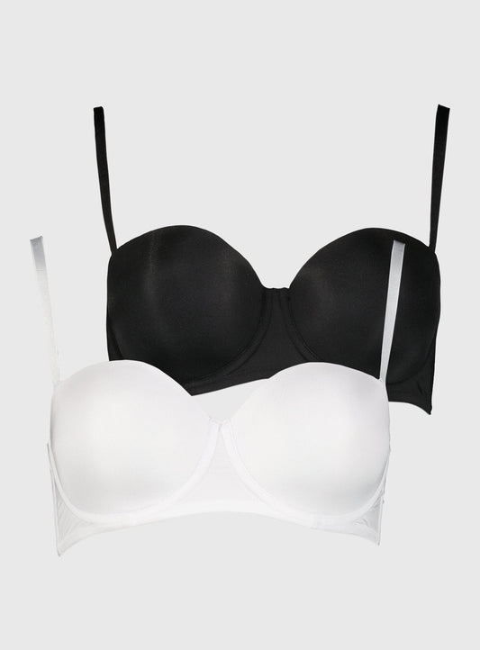 Black & White Multiway Bras 2 Pack - 32A