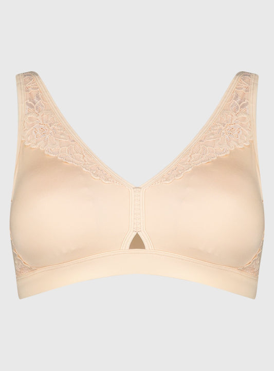 Beige Nude Lace Lounge Bra - 32A