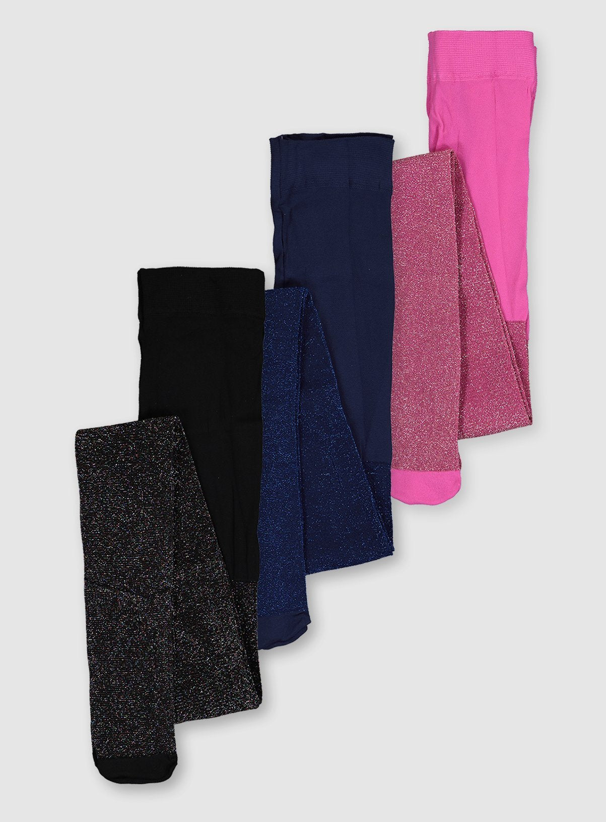 Glitter Opaque Tights 3 Pack - 11-12 years
