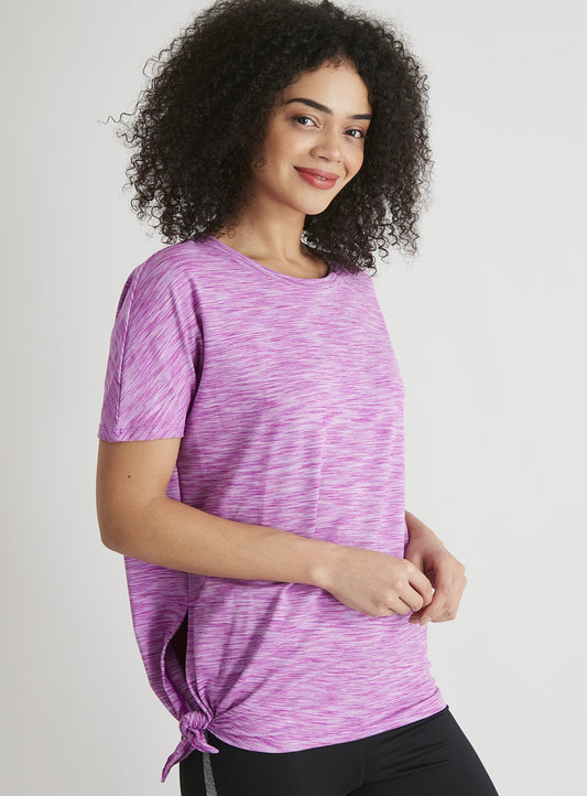 Active Purple Spacedye Knot T-Shirt - 12