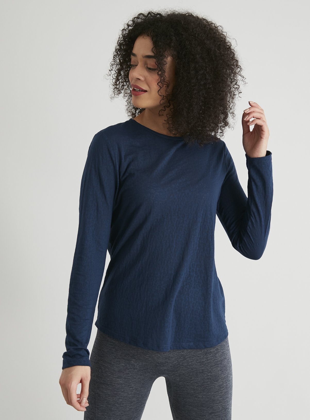 Active Navy Long Sleeved Top - 10